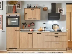 pino Küchenzeile 270 cm Eiche Aviva Anschlag links 1 Geräteschrank