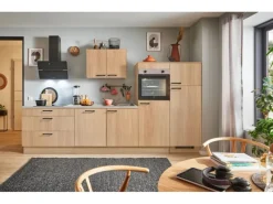 pino Küchenzeile 320 cm Eiche Aviva Anschlag rechts 2 Geräteschränke