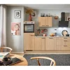 pino Küchenzeile 280 cm Eiche Aviva Anschlag links 1 Geräteschrank