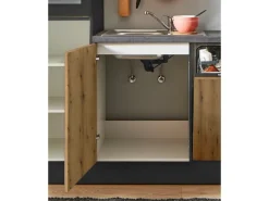 pino Küchenzeile 360 cm Evoke Eiche Anschlag links 1 Geräte-, 1 Apothekerschrank