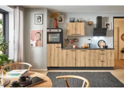 pino Küchenzeile 250 cm Evoke Eiche Anschlag links 1 Geräteschrank