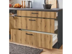 pino Küchenzeile 260 cm Evoke Eiche Anschlag links 1 Geräteschrank
