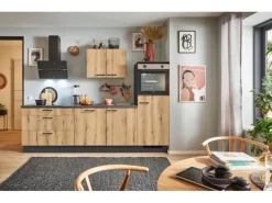 pino Küchenzeile 280 cm Evoke Eiche Anschlag rechts 1 Geräteschrank