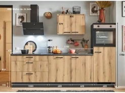 pino Küchenzeile 280 cm Evoke Eiche Anschlag rechts 1 Geräteschrank