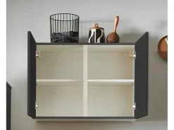 pino Küchenzeile 300 cm Grafit Anschlag links 1 Geräte-, 1 Apothekerschrank