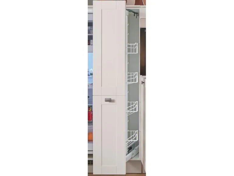 pino Küchenzeile 250 cm Kaschmirgrau Matt Anschlag rechts 1 Geräteschrank