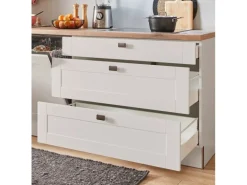 pino Küchenzeile 250 cm Kaschmirgrau Matt Anschlag rechts 1 Geräteschrank