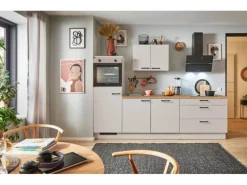 pino Küchenzeile 250 cm Kaschmirgrau Anschlag links 1 Geräteschrank