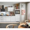 pino Küchenzeile 250 cm Lichtgrau Hochglanz Anschlag rechts 1 Geräteschrank