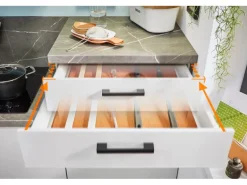 pino Küchenzeile 180 cm Lichtgrau Anschlag links 1 Geräteschrank
