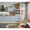 pino Küchenzeile 270 cm Pastellblau Anschlag rechts 1 Geräteschrank