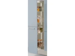 pino Küchenzeile 340 cm Pastellblau Anschlag rechts 2 Geräteschränke