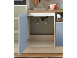 pino Küchenzeile 320 cm Pastellblau Anschlag links 2 Geräteschränke