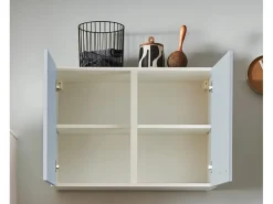 pino Küchenzeile 340 cm Pastellblau Anschlag links 2 Geräteschränke