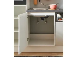 pino Küchenzeile 250 cm Weiß Anschlag links 1 Geräteschrank