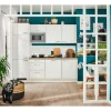 pino Küchenzeile 240 cm Weiß Anschlag links 1 Geräteschrank
