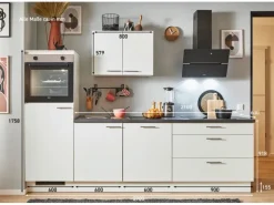 pino Küchenzeile 270 cm Weiß Anschlag links 1 Geräteschrank