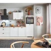 pino Küchenzeile 280 cm Weiß matt Anschlag rechts 1 Geräteschrank