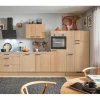 pino Küchenzeile 360cm Eiche Aviva Anschlag rechts 1 Geräte-, 1 Apothekerschrank