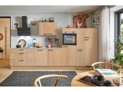 pino Küchenzeile 360cm Eiche Aviva Anschlag rechts 1 Geräte-, 1 Apothekerschrank