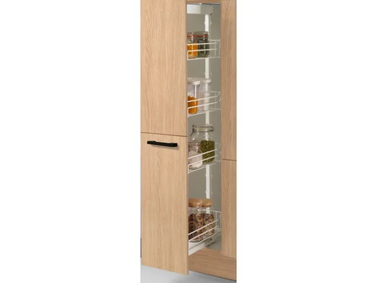 pino Küchenzeile 360cm Eiche Aviva Anschlag rechts 1 Geräte-, 1 Apothekerschrank