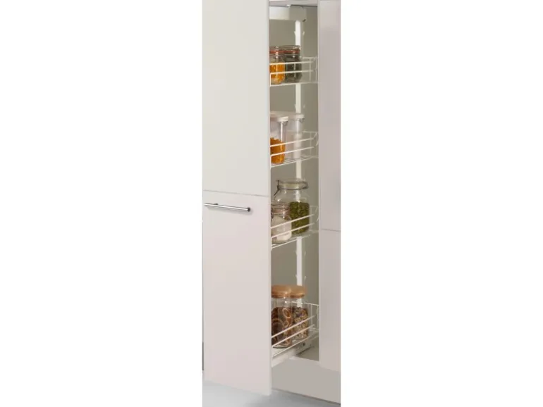 pino Küchenzeile 360cm Kaschmirgrau Anschlag rechts 1Geräte-, 1 Apothekerschrank