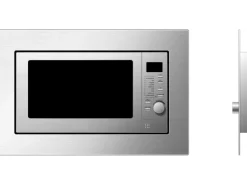 PKM Einbau-Mikrowelle MW800.8-20G-EB mit Grill Silber Edelstahl 800 W
