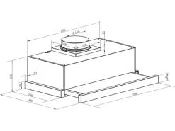 PKM Flachschirm-Dunstabzugshaube UBH6002-2H Silber Stahlblech 60 cm EEK: B
