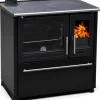 Plamen Küchenofen Holzherd 850 Glas Schwarz Linke Version und 8 kW