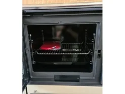 Plamen Küchenofen Holzherd 850 Glas Schwarz Linke Version und 8 kW