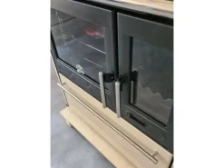 Plamen Küchenofen Holzherd 850 Glas Creme Linke Version und 8 kW