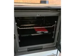 Plamen Küchenofen Holzherd 850 Glas Weiß Rechte Version und 8 kW