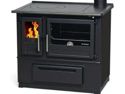 Plamen Küchenofen Holzherd Slavonac Schwarz Rechte Version und 8 kW
