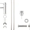 Posseik Siphon-Set inkl. Pop-Up-Ablauf und Einhebelarmatur Silber