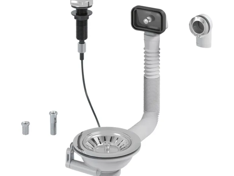Prevex Ablaufventil-Set mit Drehbedienung 1 1/2" Ø 114 mm Chrom