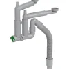 Prevex Smartloc Küchenablauf 2 Becken Ø 40 mm / 50 mm Grau