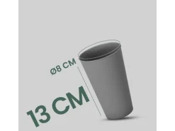 ProHome Becher Kunststoff Grau 0,4 Liter 16er Pack