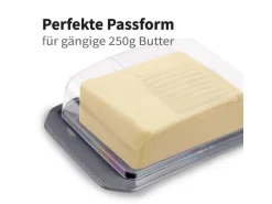 ProHome Butterdose Mit Transparentem Deckel Anthrazit
