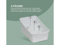 ProHome Küchenorganizer Gewürze & Tüten Weiß 4er Pack