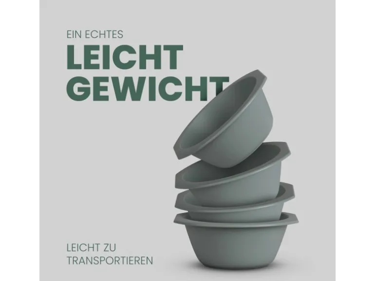 ProHome Kunststoff Schüssel BPA Frei 1,55 x 6 cm Grün 2er Pack