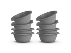 ProHome Kunststoff Schüssel BPA Frei 1,55 x 6 cm Grau 8er Pack