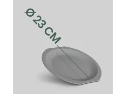 ProHome Kunststoff Teller BPA Frei Ø23 cm Grau 16er Pack