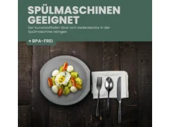 ProHome Kunststoff Teller BPA Frei Ø23 cm Grau 16er Pack