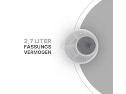 ProHome Salatschleuder 2,7 Liter Ø20 cm Grau