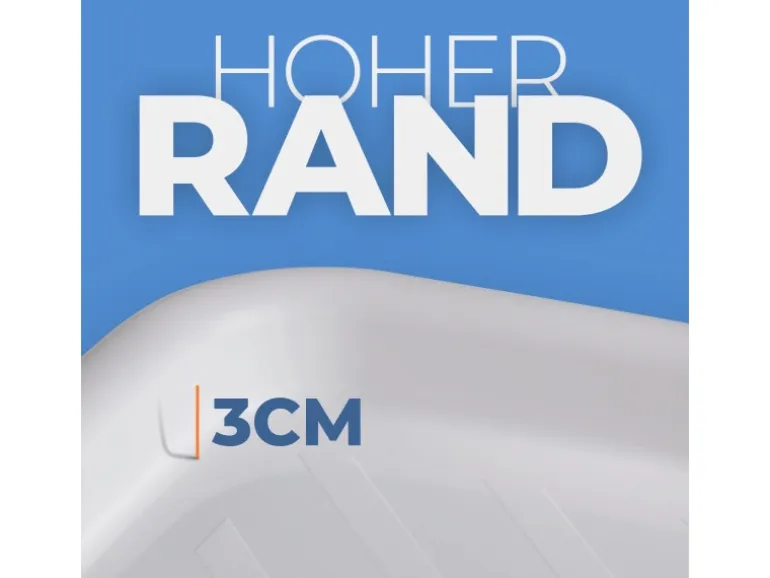 ProHome Serviertablett Weiß 45 x 33 x 3 cm