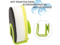 ProHome Spülschwamm 3er Pack Inkl. Saugnapfhalter