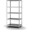 PROREGAL Edelstahlregal Schraubsystem HxBxT 200 x 100 x 60 cm 5 Ebenen Fachlast 200 kg Edelstahl Fachbodenregal