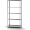 PROREGAL Edelstahlregal Schraubsystem HxBxT 200 x 100 x 30 cm 5 Ebenen Fachlast 200 kg Edelstahl Fachbodenregal