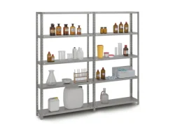 PROREGAL Edelstahlregal Schraubsystem HxBxT 200 x 100 x 30 cm 5 Ebenen Fachlast 200 kg Edelstahl Fachbodenregal