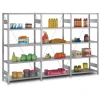 PROREGAL Edelstahlregal Stecksystem T-Profil HxBxT 250 x 100 x 40 cm 6 Ebenen Geschlitzter Fachboden Fachlast 150 kg Edelstahl Fachbodenregal
